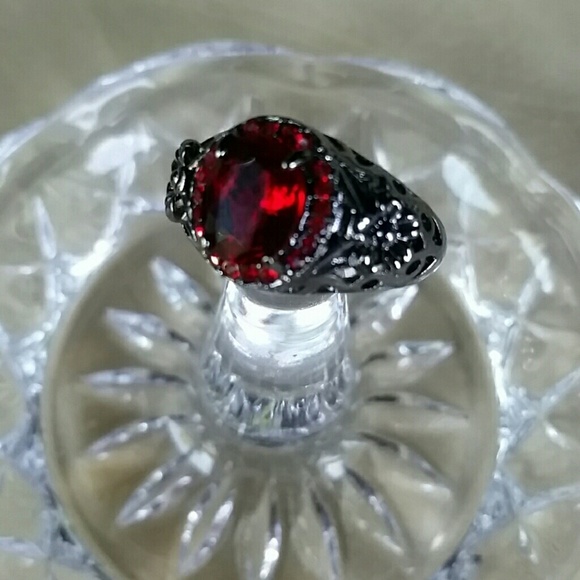 NEW RING RUBY COLOR 9 sz - Picture 2 of 4